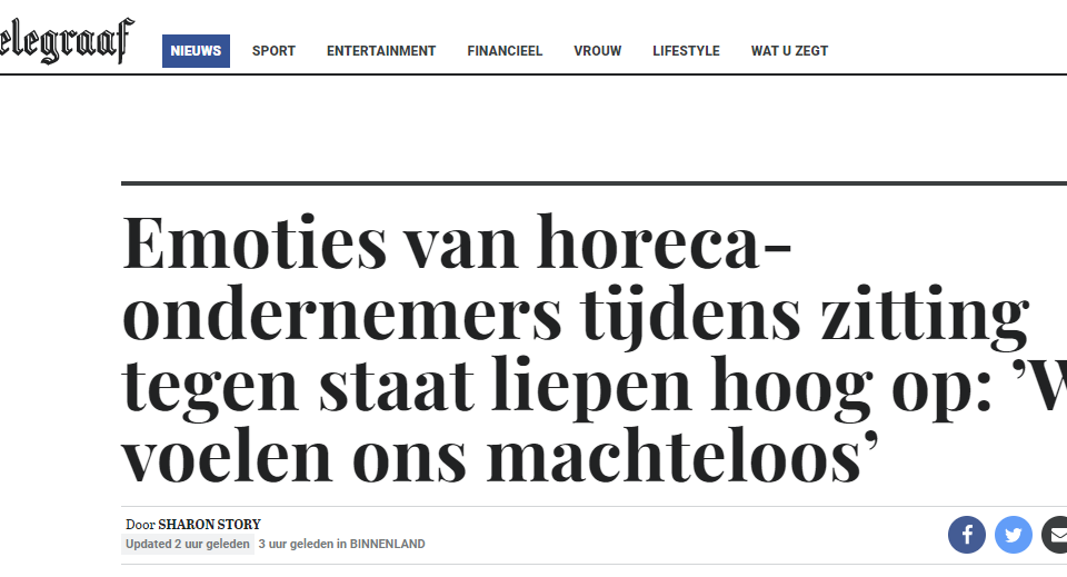 Narline in de Telegraaf